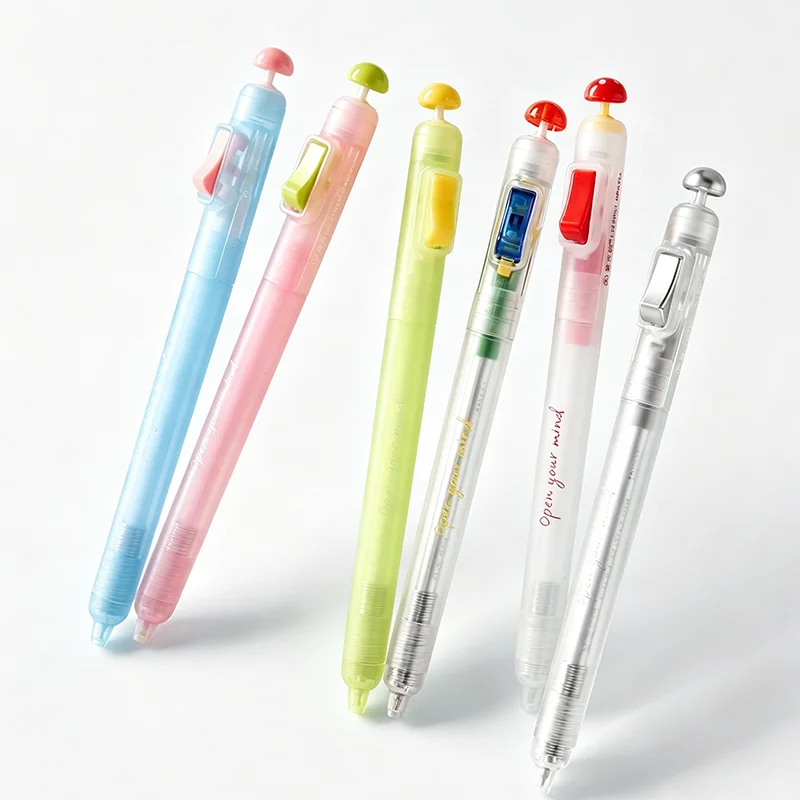 Relax Switch Fidget Clicker Pen 0.5mm Smooth Writing Anti Anxiety Gel Pen Study Tool For School Students