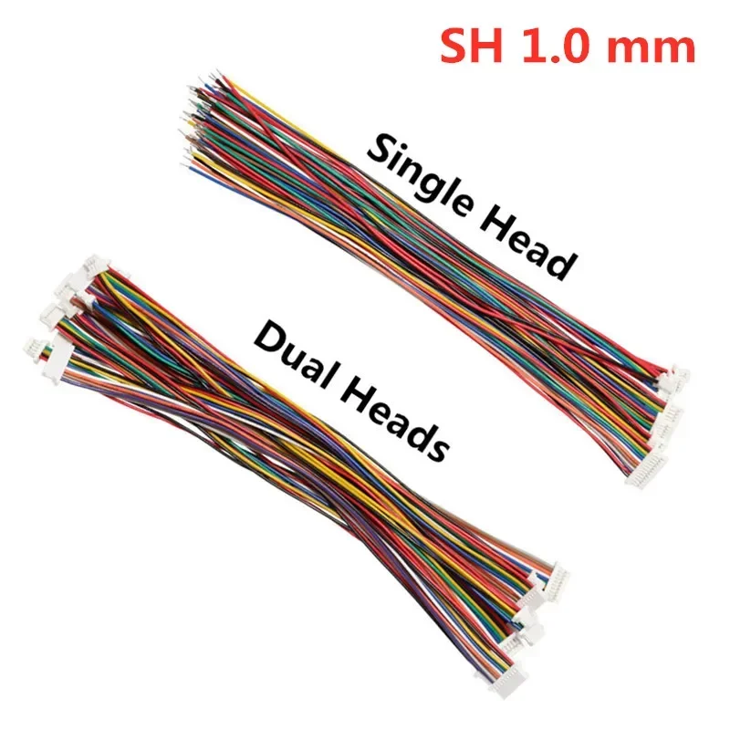 10PCS JST Connector Wire Cable 1.0 1.25 1.5 2.0 2.54mm Pitch Single/Dual Head 2-10Pin Female Plug For DIY Arduino RC Drone PCB