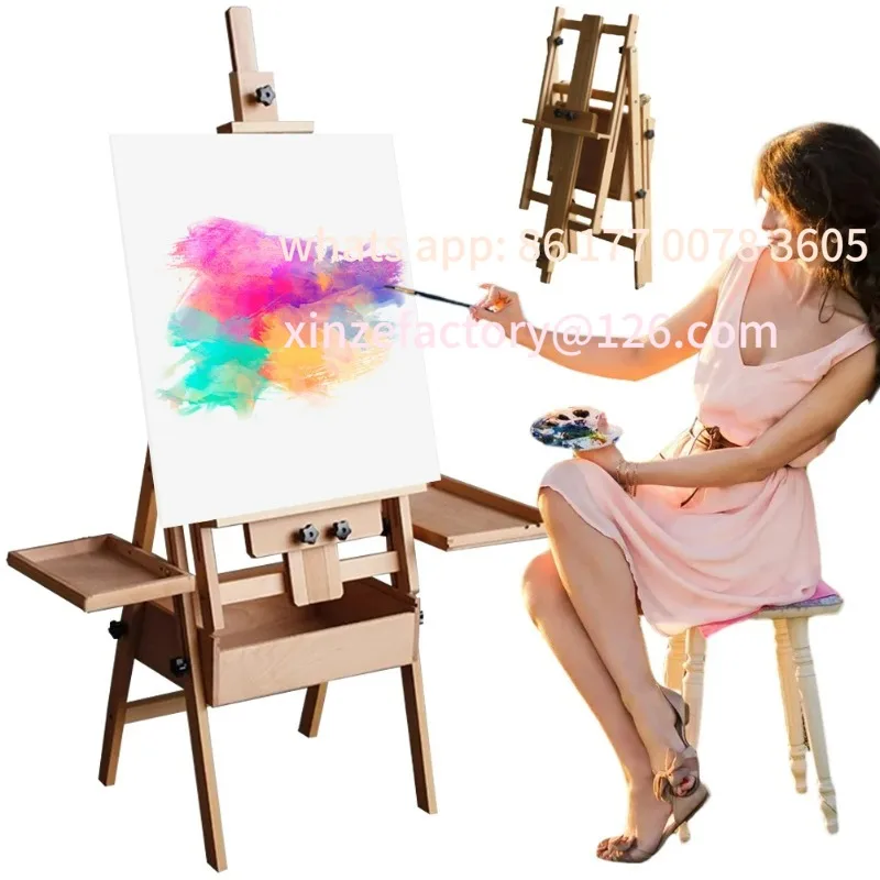 

Customizable Multifunctional Easel with Drawer Tray Foldable Adjustable Easel Drawing Board Easel for Children Sketch Oil