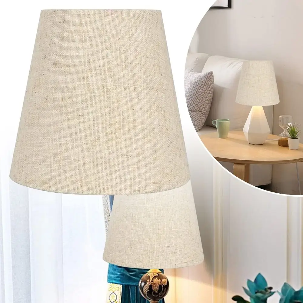 Cubiertas de lámpara Beige, accesorios de iluminación de estilo nórdico, tela de Metal, pantalla de lámpara, decoración del hogar, nuevo