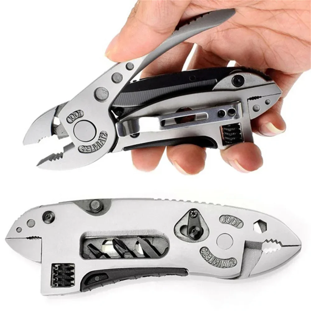 Multi-tool Survival Knife Multi Tool Set Purpose Adjustable Wrench Knife Wire Cutter Pliers Survival Emergency Gear Tools Set