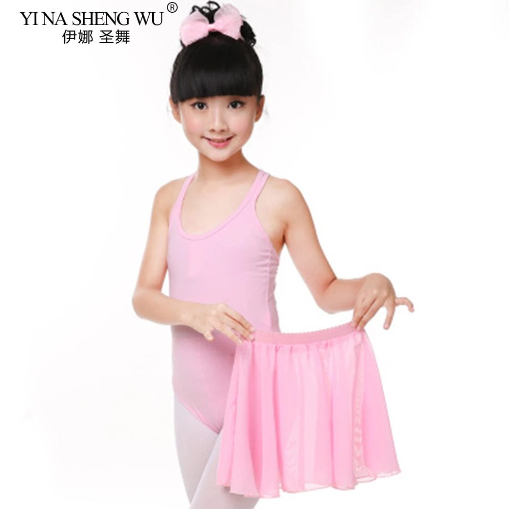 الوافدين الجدد الأطفال فستان رقص القطن الخالص فستان الباليه الجمباز ممارسة الباليه الرقص تنورة شيفون مجموعة قابلة للفتح المنشعب #1