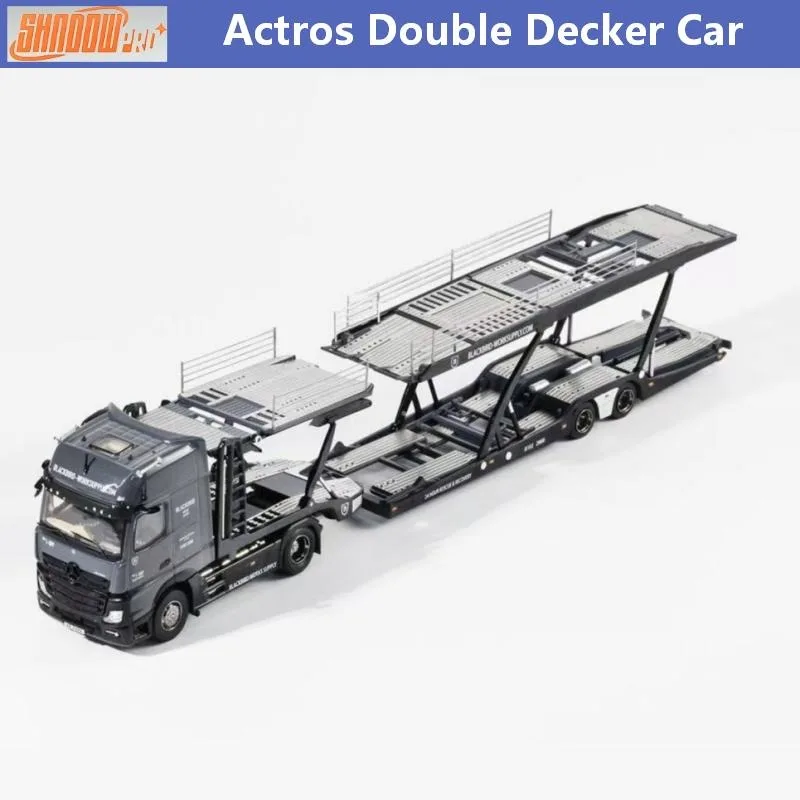 Shadow 1/64  Actros Double Decker Car H300 Bone Dragon  Alloy  Car Model Collection Model  Christmas Gift  Gifts for Men‌