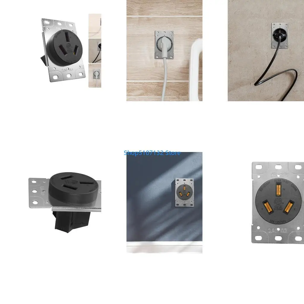 87HD High Current 50A 125/250V NEMA 10 50P Outlet Featuring Weather Resistant Industrial Socket For Commercial Applications