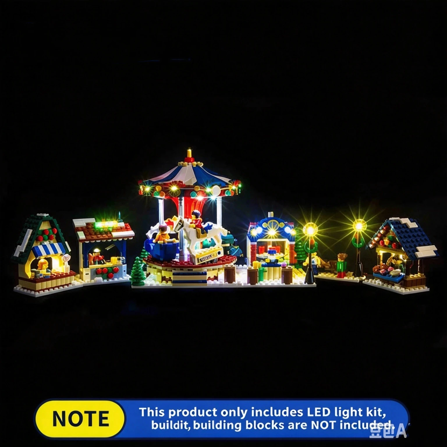 LYBMTWF LED Lighting Kit Compatible with Lego 10235 Winter Village Market (NOT Include The Model Bricks)