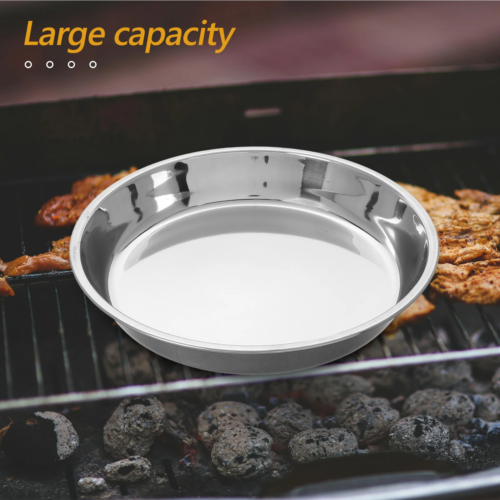 

Stainless Steel Charcoal Pan Large Capacity Korean Bbq Grill Pan Portable Easy Clean Camping Bbq Grill Plate