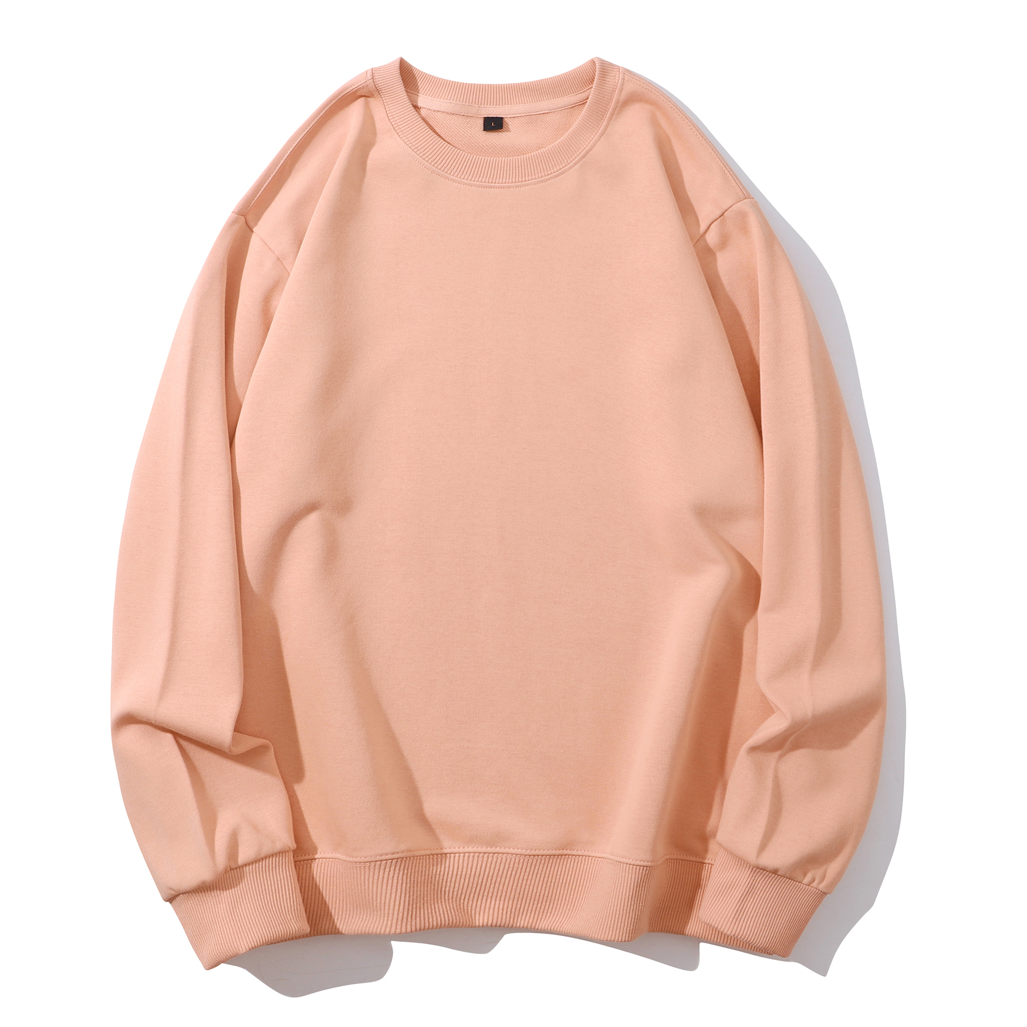  Simple Design Round Neck Sweatshirt Men Loose Streetwear Pullover Male Hoodies Men's Long Regular Oversized Sweatshirts 