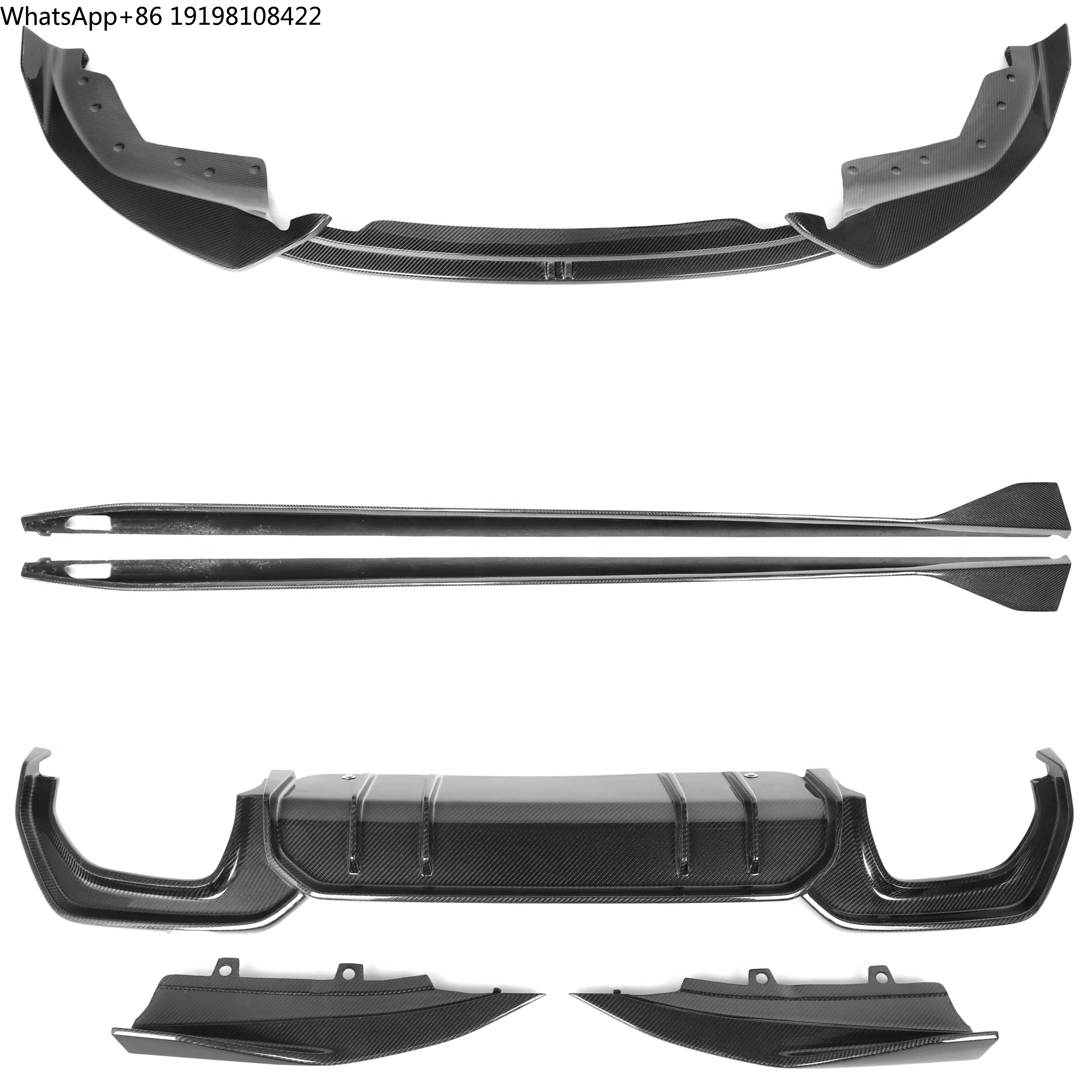 

Carbon Fiber AO Style Body Kit Front Lip Rear Splitter Diffuser Side Skirts for BMW 3 Series G20 330i M340i Pre Lci 2019-2021