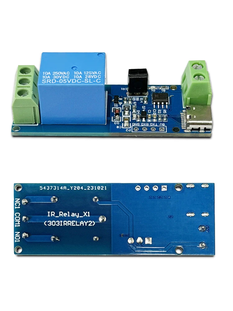 DC5V 1 kênh WiFi điều khiển từ xa Relay chuyển đổi mô-đun hỗ trợ tự khóa chế độ điểm hoạt động Type-C giao diện với điều khiển từ xa