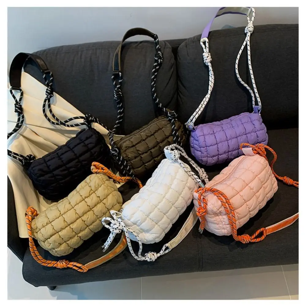 Nylon Puffy Crossbody Bags for Women Large Capacity Handbags Shoulder Messenger Bag Female Popular Fashion Hobos Shopper Bags