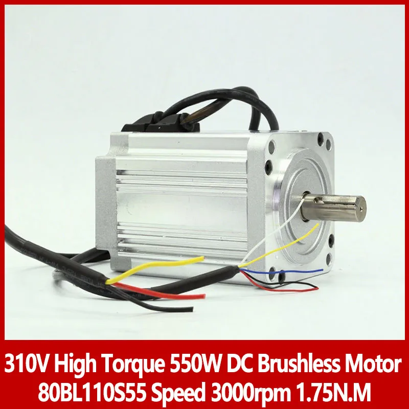 

310V High Torque 550W DC Brushless Motor 80BL110S55 Speed 3000rpm 1.75N.M