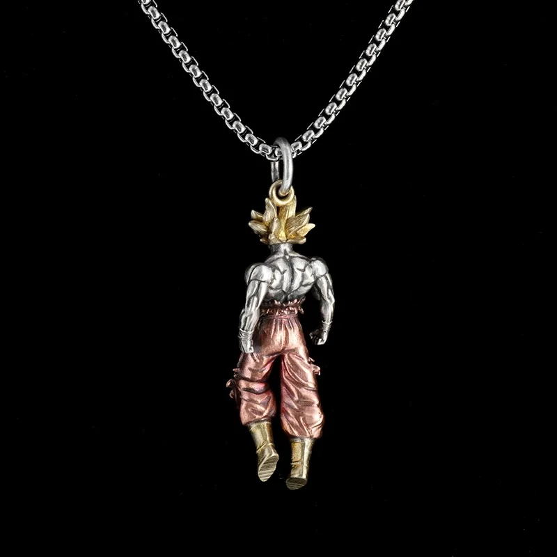 Dragon Ball Z Super Saiyan Son Goku Alloy Electroplate Necklace Personality Pendant Hip Hop Sweater Chain Comic