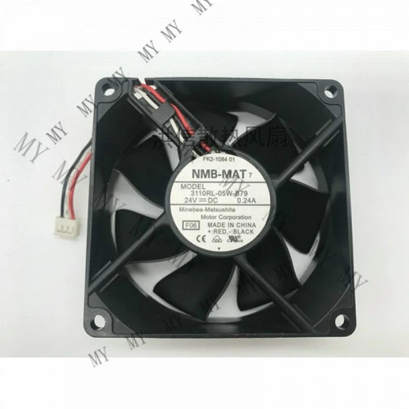 

TT 1pcs for NMB-MAT 3110RL-05W-B79 8025 DC24V 0.24A 8CM inverter fan 3pin