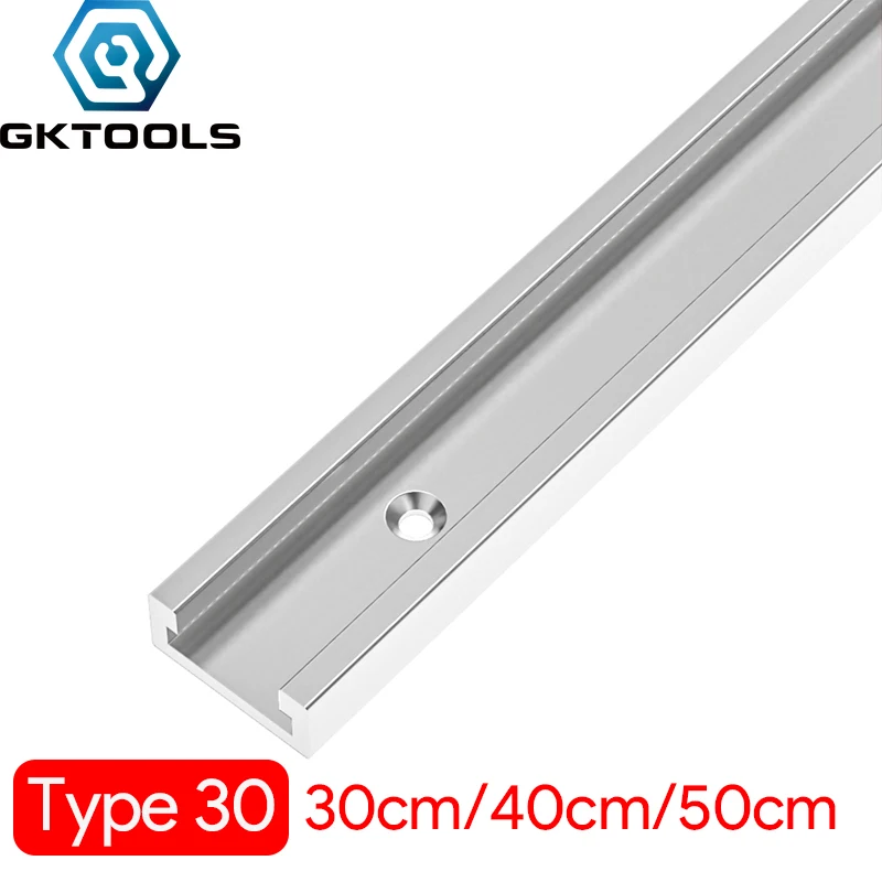 

100-500mm Woodworking Aluminum Alloy T-Track T-slot Miter Gauge Track for Wood Working Tools and Accessories Type 30 Red