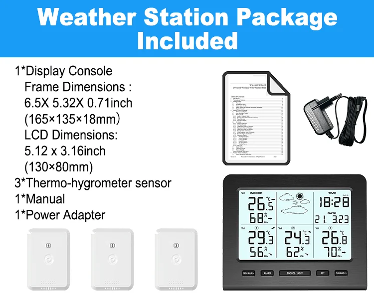 thermometre-hygrometre-sans-fil-3-capteurs-station-meteo-retroeclairage-lcd-reveil-fonction-snooze-mesure-de-la-temperature-et-de-l'humidite-interieure-et-exterieure