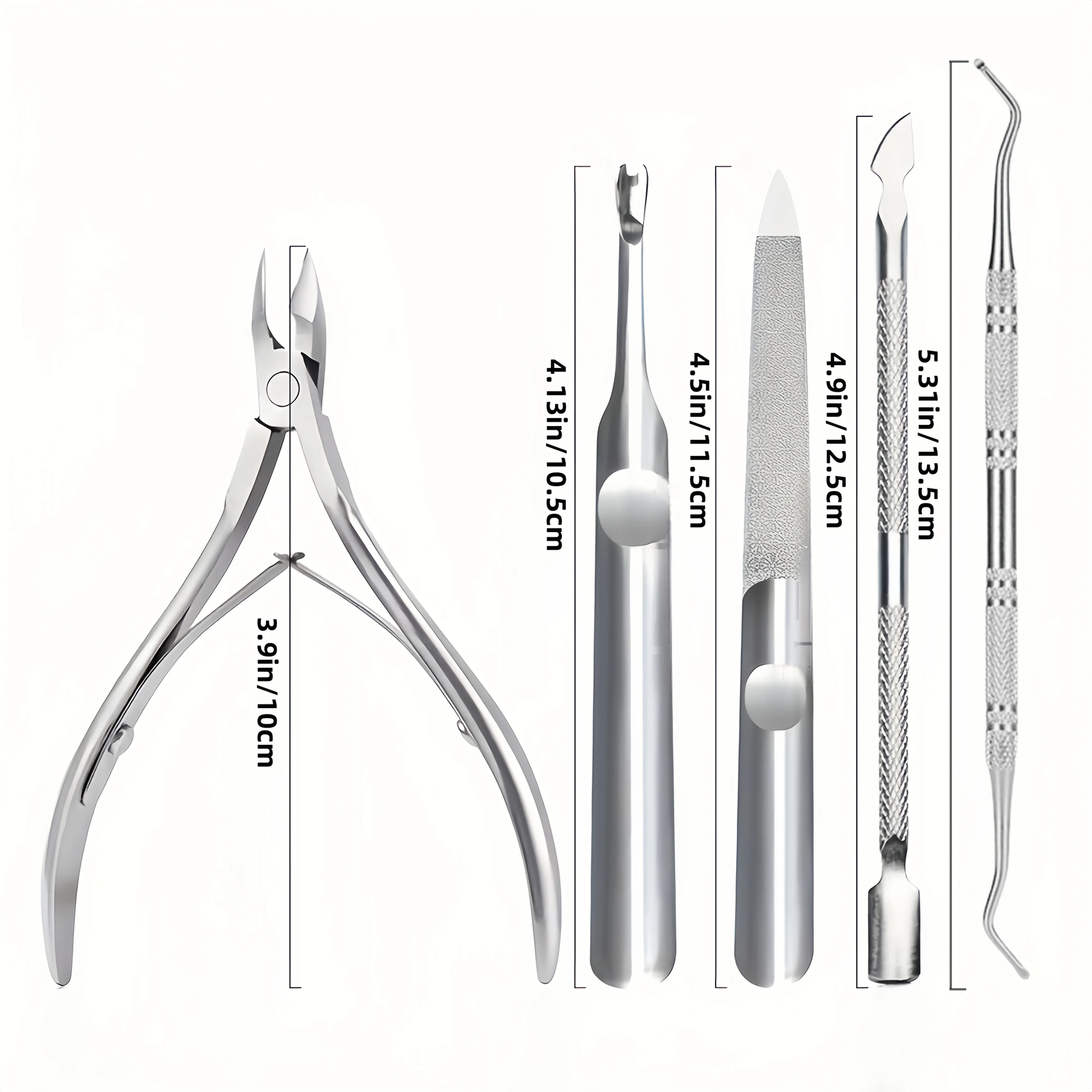 5 Cuticle Trimmers with Cuticle Pushers,Cuticle Kits Cuticle Nipper Manicure Set Pedicure Tools Nail Tools Professional Manicure