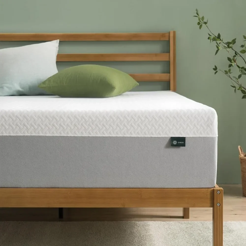 12 Inch Green Tea Essential Memory Foam Mattress [New Version], Queen, Fiberglass Free, Medium Feel, Breathable Airflow Memory