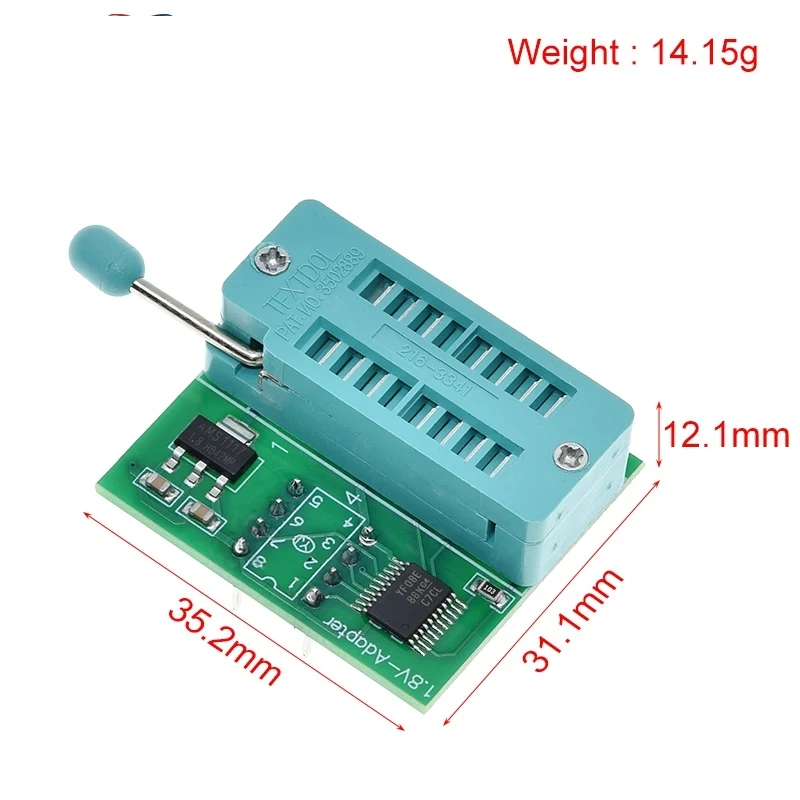 

Адаптер 1,8 В (1/2/5 шт.) для CH341A 1,8 В SPI Flash SOP8 DIP8 W25 MX25, для программаторов TL866CS TL866A EZP