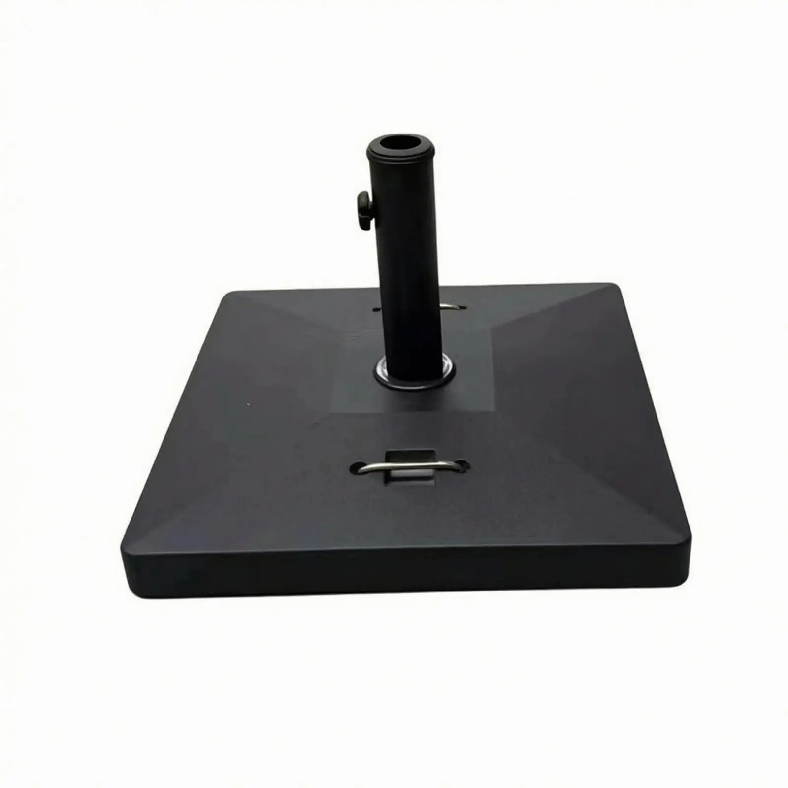 Patio Umbrella Base with Wheels Heavy-Duty Cement Construction, Secure Metal Fastening Points, for Garden