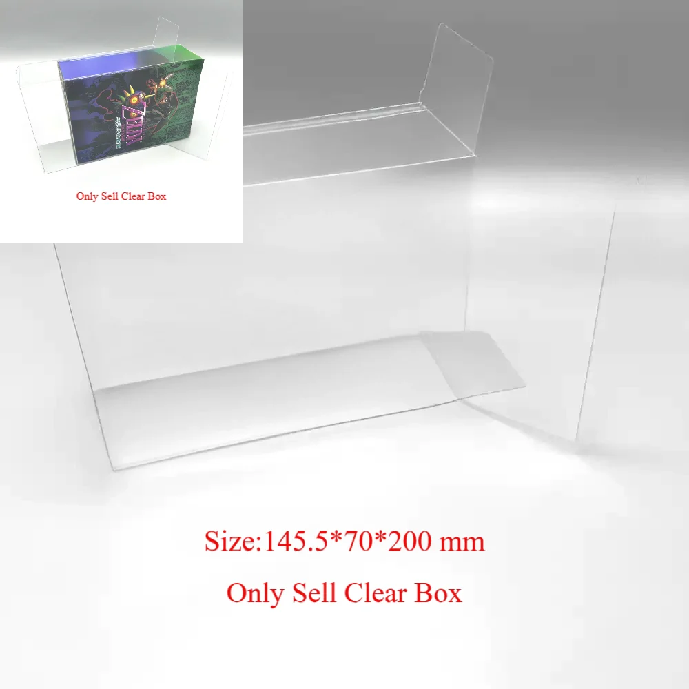 Пылезащитный прозрачный ящик для хранения N64 для версии The Legend of Zelda Jap, прозрачный сменный пластиковый защитный чехол для дисплея