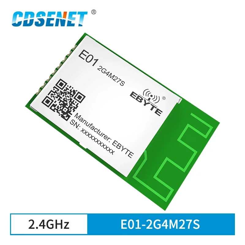 

nRF24L01P 2.4GHz RF Module SPI 27dBm Long Distance Transmitter CDSENET E01-2G4M27S PCB Antenna Wireless Transceiver and Receiver