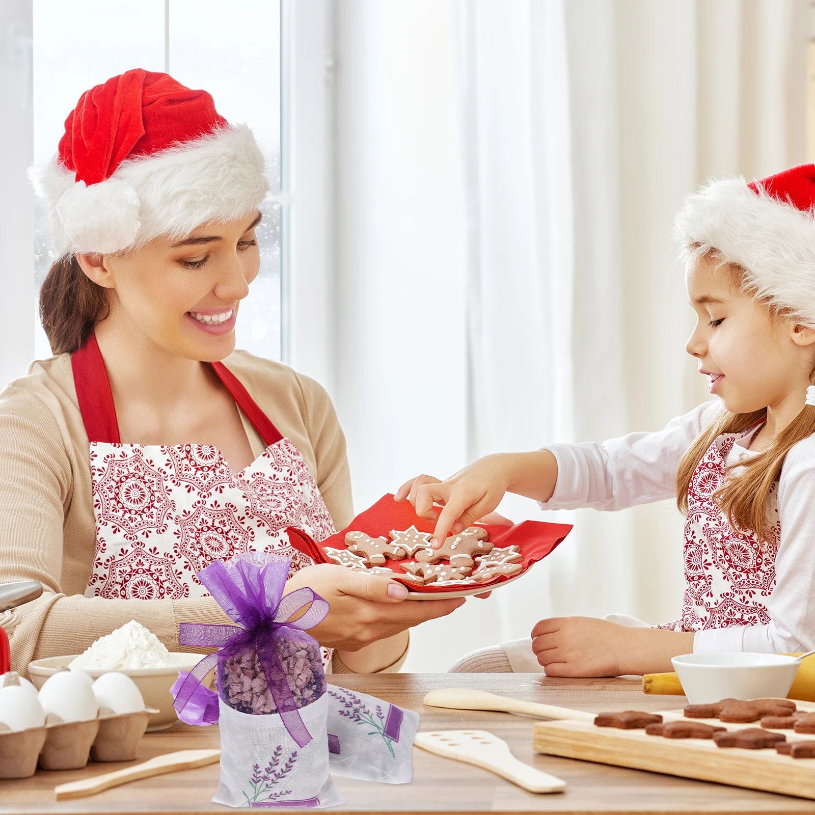 

25 Pcs Lavender Sachet Bags Small Gift Wedding Favor Drawstring C y Bags Premium Cotton Vintage Durable Portable Size Ribbon Fit