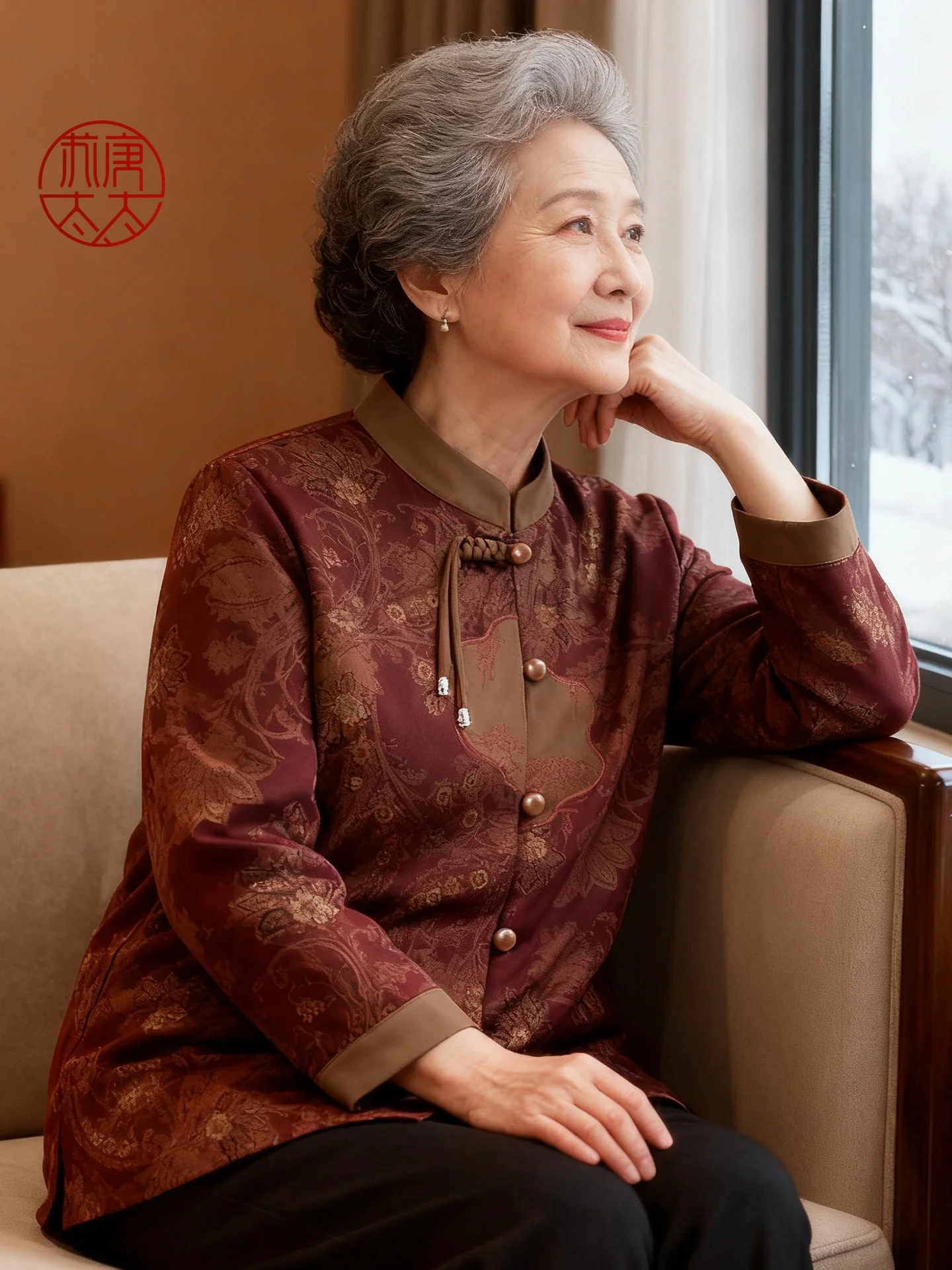 

Ретро-стиль, весна-осень, для женщин среднего возраста, длинный рукав, удобный свободный крой, с кисточками.