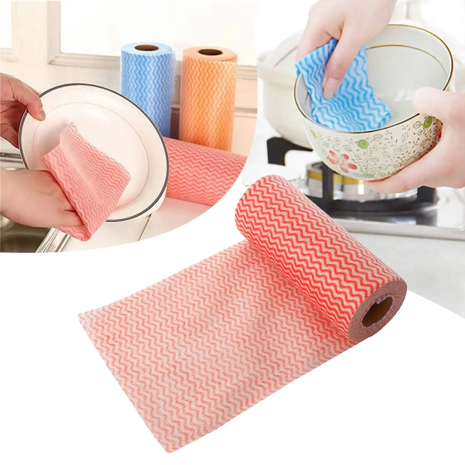 Disposable Dish Cloth Lazy Rag Non Woven Disposable HouseworkCleaning Kitchen Absorbs Water and Does Not Lose Hair Household Dry