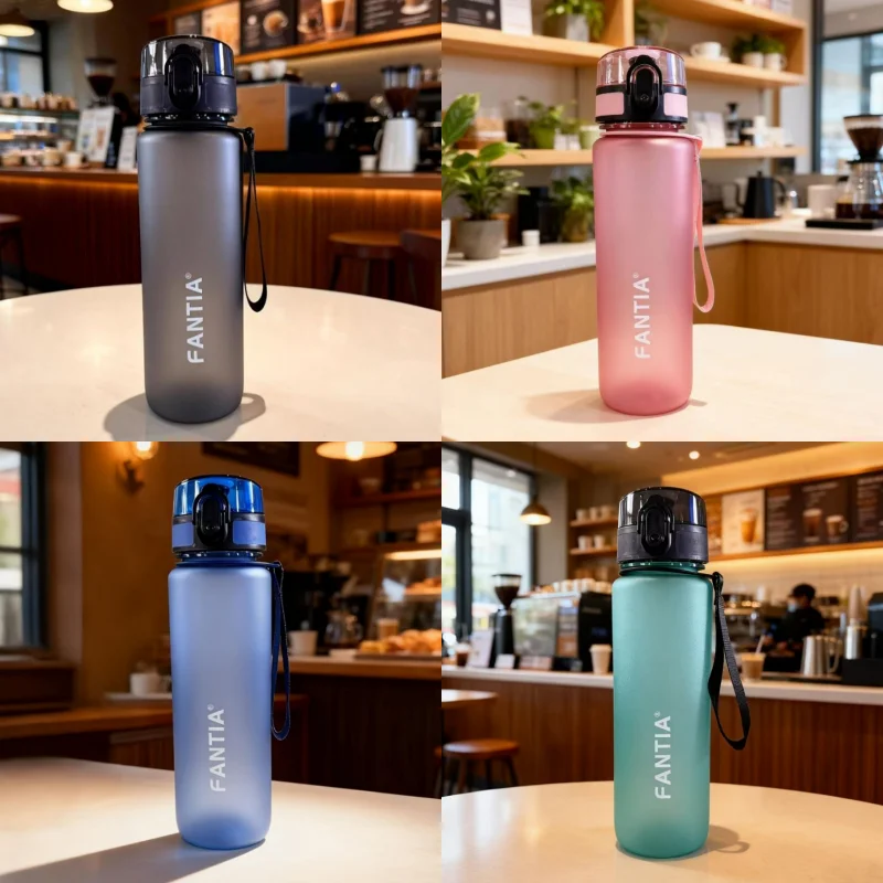 

650ML Large Capacity Sports Water Bottle Motivational Leak Proof Portable Reusable Plastic Cups Outdoor Travel Gym Jugs