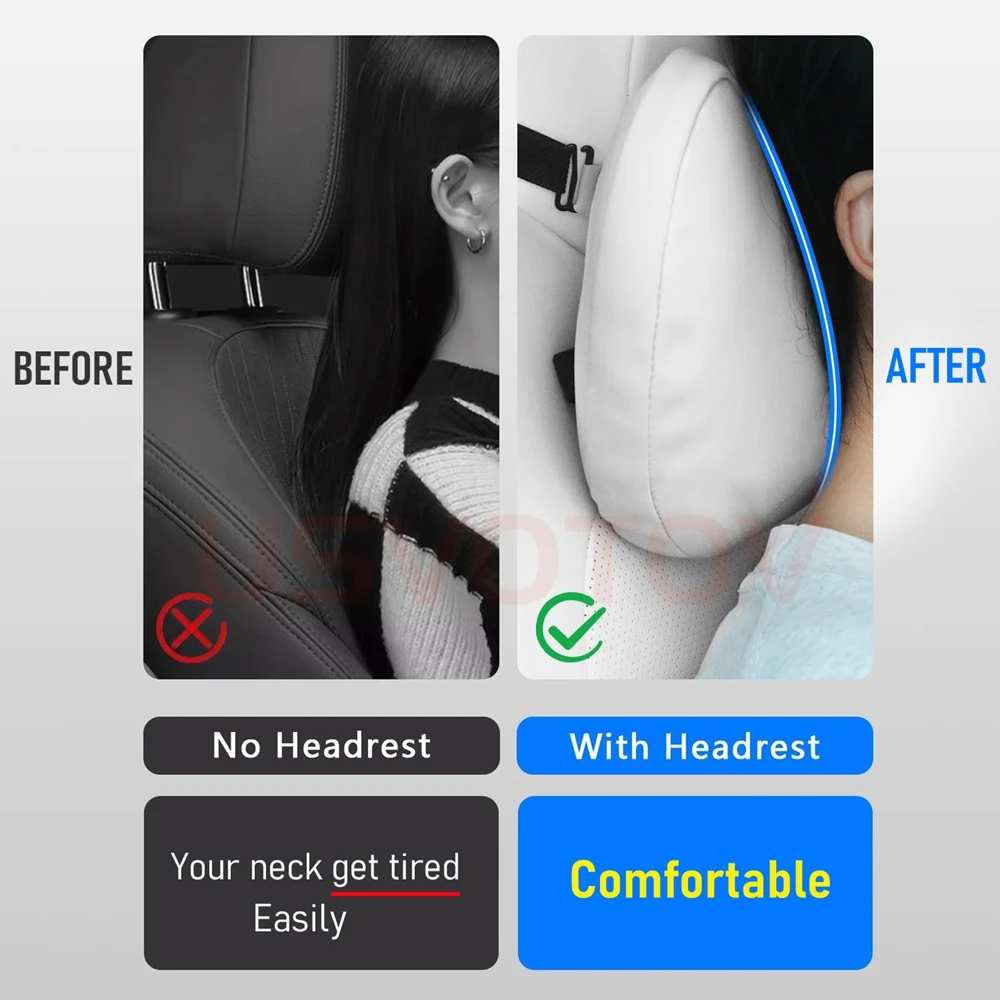 Immagine 4: Cuscino Poggiatesta per Auto Tesla Model 3 S X Y Juniper Cybertrunk, Cuscino Protettivo per il Collo, Accessori per Viaggi