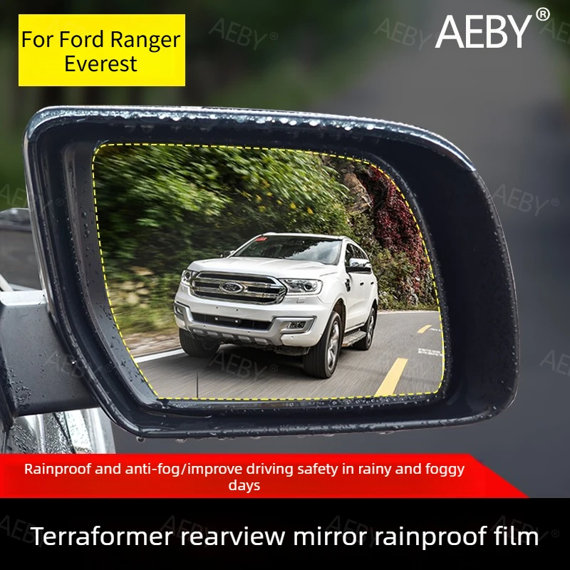 

For Ford Ranger Everest 2015-2021 Car rearview mirror rainproof film,Waterproof coating, anti-fog and anti-glare,accessories
