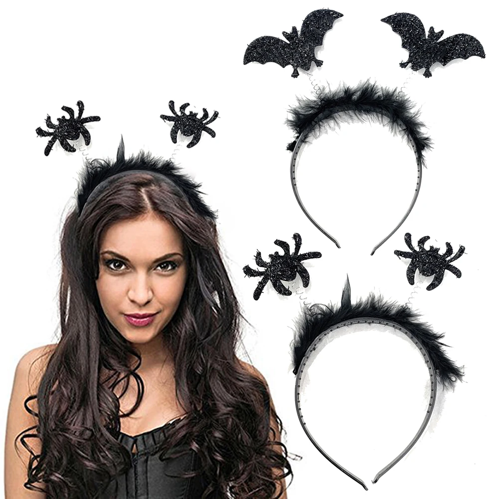 Halloween Girls Hair Bands Bat Skeleton Pumpkin Hairpin Ghost Witch Hat Hair Accessories Kid Headband Cosplay Decorations Props