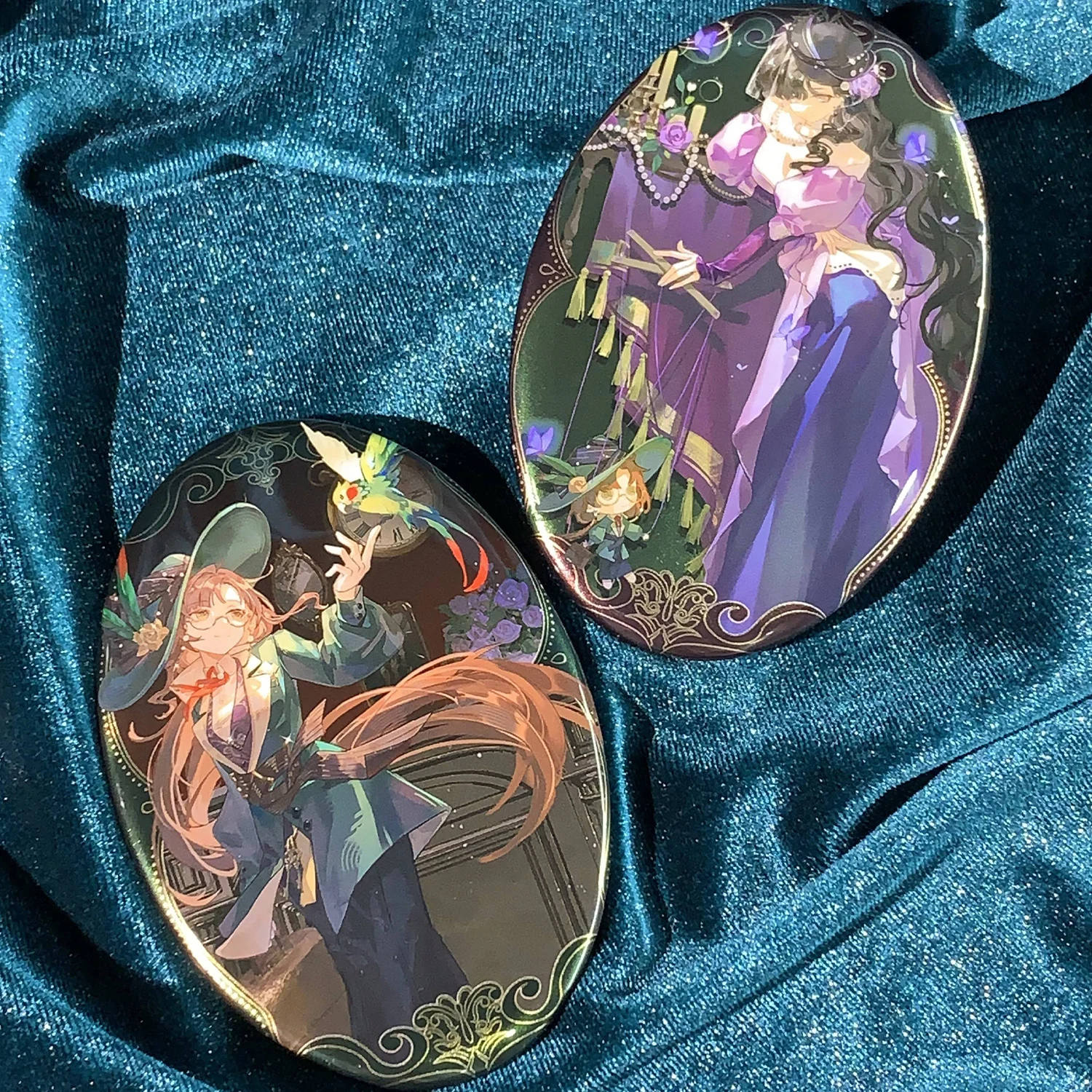 

2025 Anime Reverse:1999 Mirror Reflection Group Badge Baji Postcard Reverse Laser Ticket Acrylic Stand Card Kakania Isolde Gift