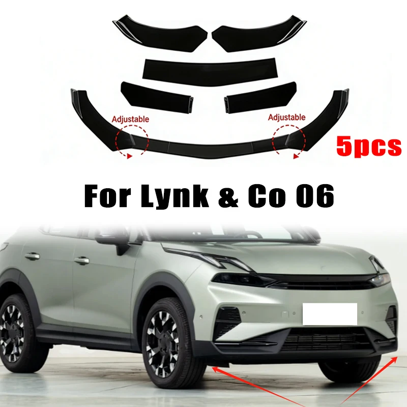 

5Pcs ABS Material Universal Car Front Bumper Separator Bumper Lip Body Kit Duck Lip Separator For Lynk & Co 06 Car Accessories
