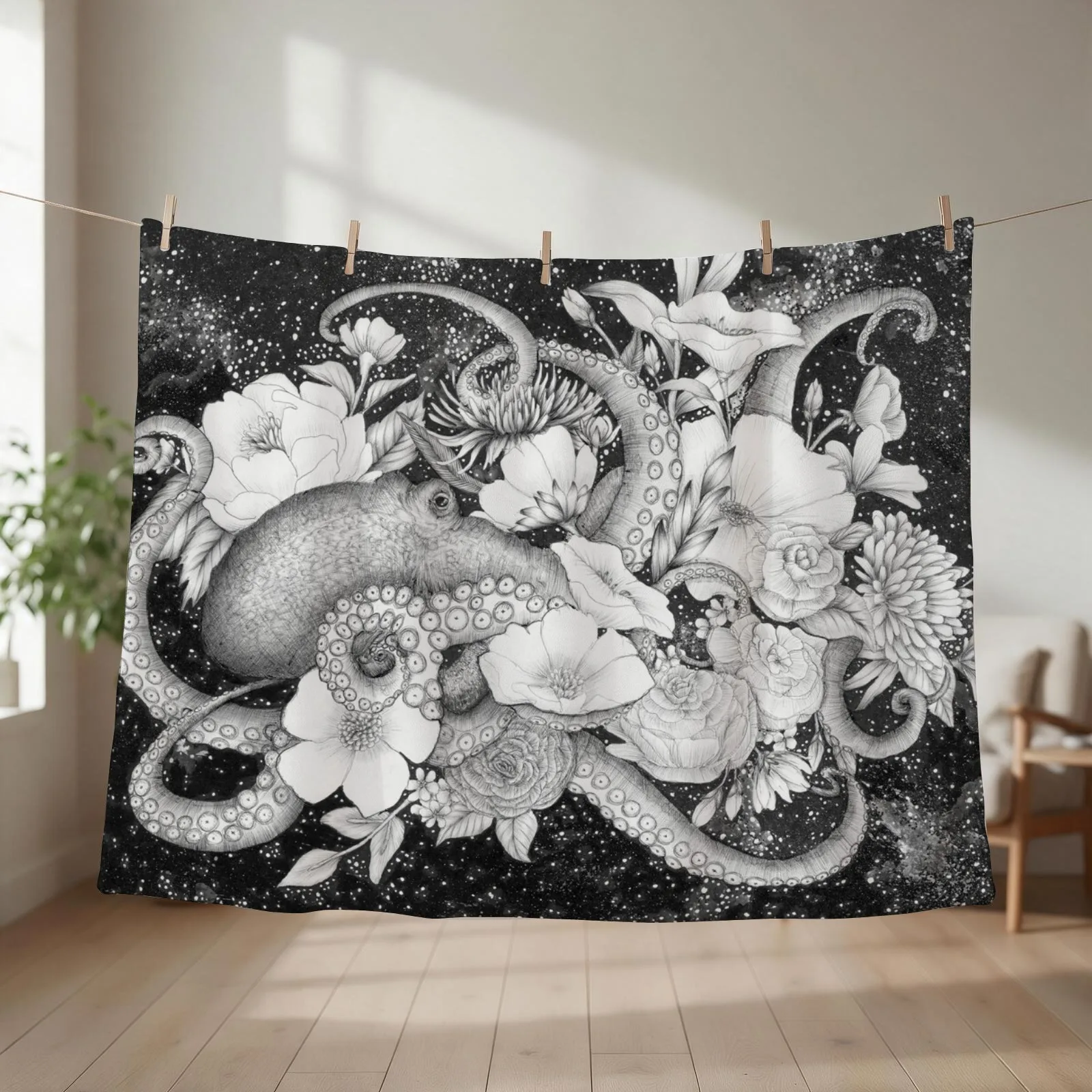 Magic Ocean: The Octopus Throw Blanket blankets and throws Thermal Camping Single Blankets