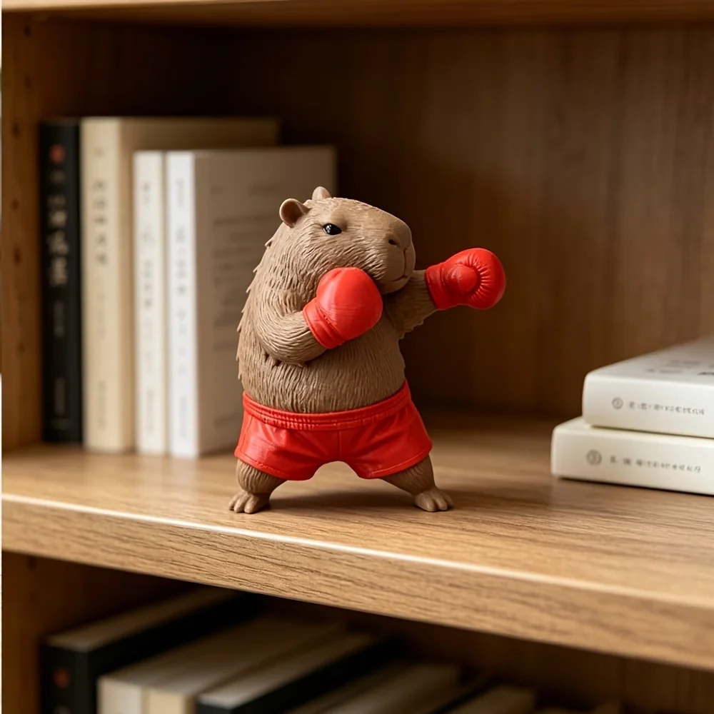 Niedliche Capybara-Figuren - Plastik-Capybara-Dekorationen, geeignet für Büro- und Autodekoration/Tiermodelle – Detail 3