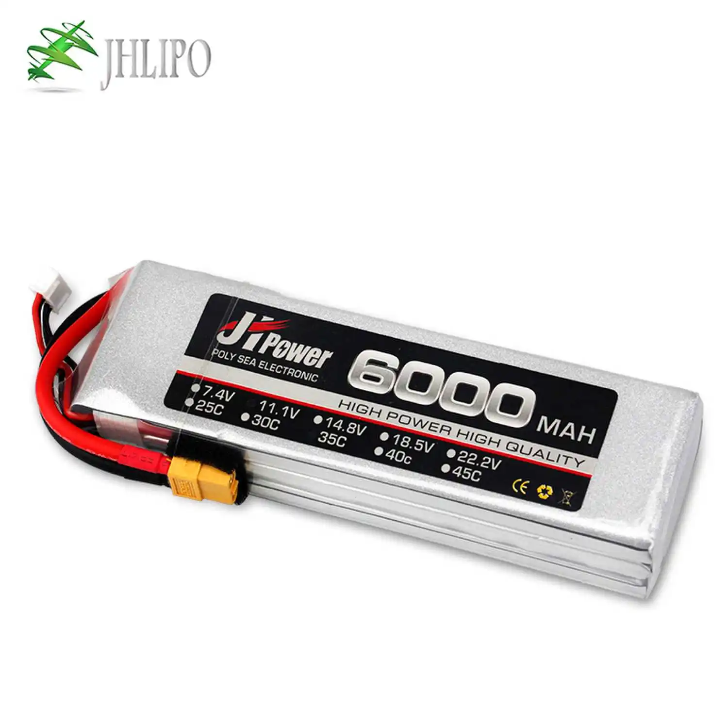 JH Power 2S 3S 4S 5S 6S 7S 8S RC LiPo Battery 7.4V 11.1V 14.8V 18.5V 22.2V 25.9V 6000mAh 35C for RC Car Helicopter Boat RC Drone