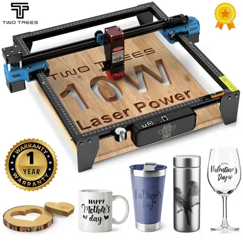 TwoTrees TTS-10 Pro 80W 레이저 조각기 스테인레스 스틸 DIY 로고 프린터 금속 TTS-55Pro 레이저 조각 기계 CNC 목재 절단