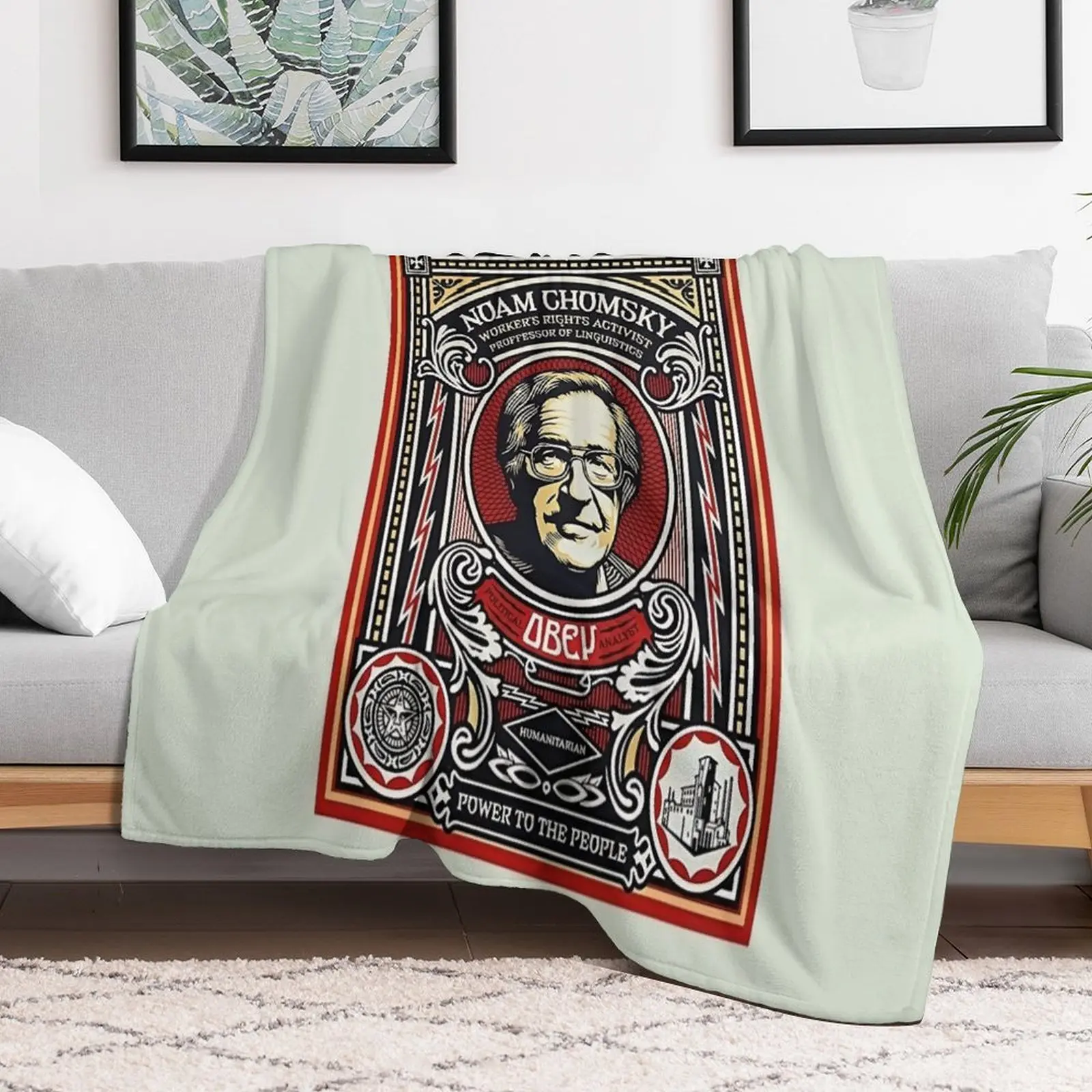 

Noam Chomsky Throw Blanket bed plaid Blankets For Baby Blankets