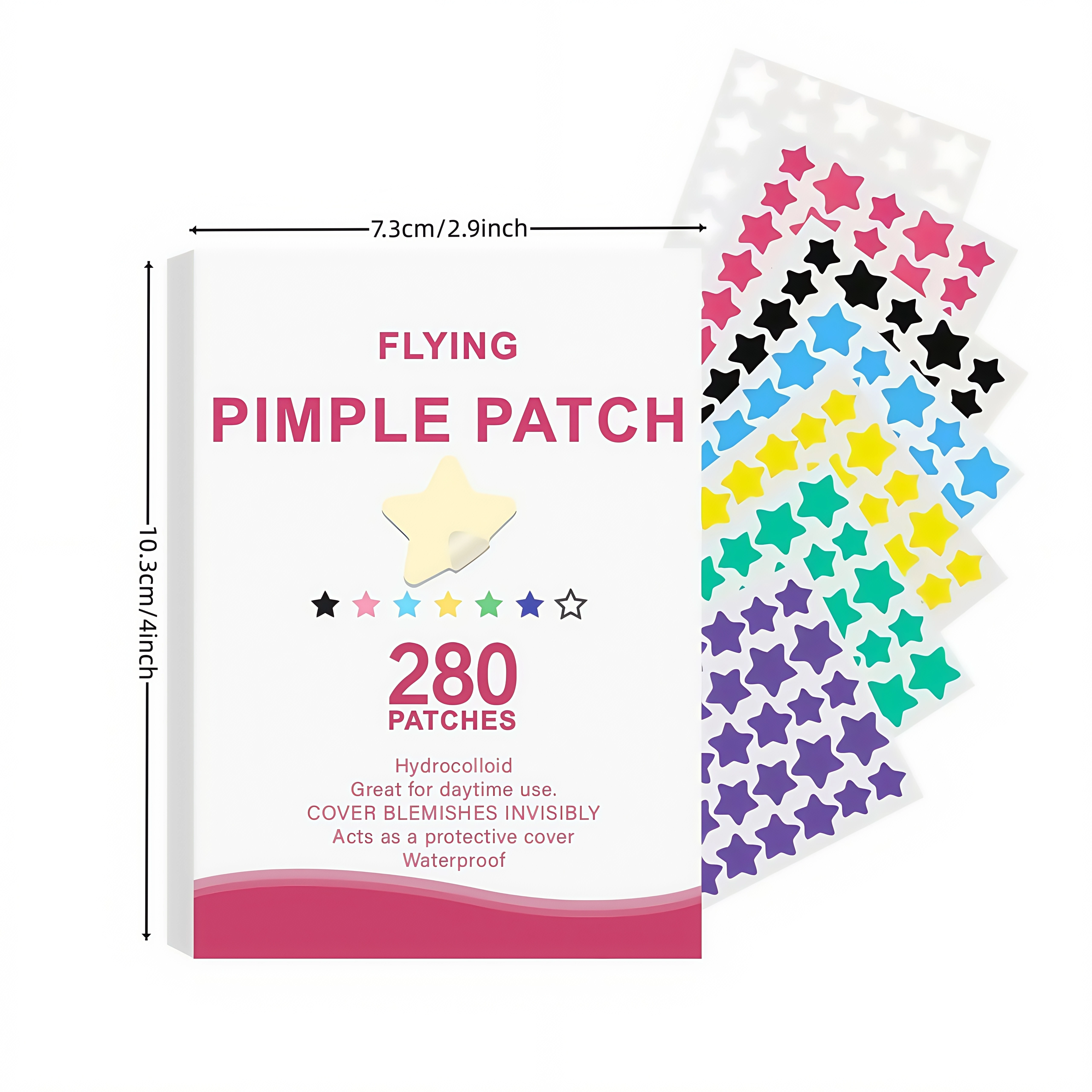 280PCS Clear Acne Patches Invisible Hydrocolloid Pimple Cover Waterproof Spot Treatment For All Skin