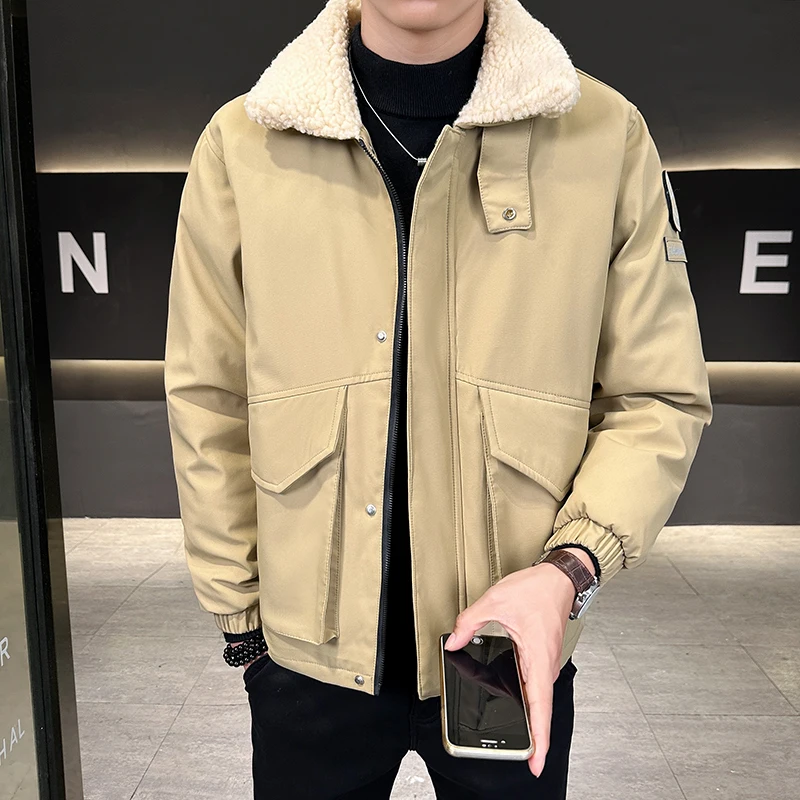 

New Outdoor Cycling Down Jackets Cool Duck Down Jackets Short and Comfortable Mountaineering Suits Fashionable Black Down Jacket