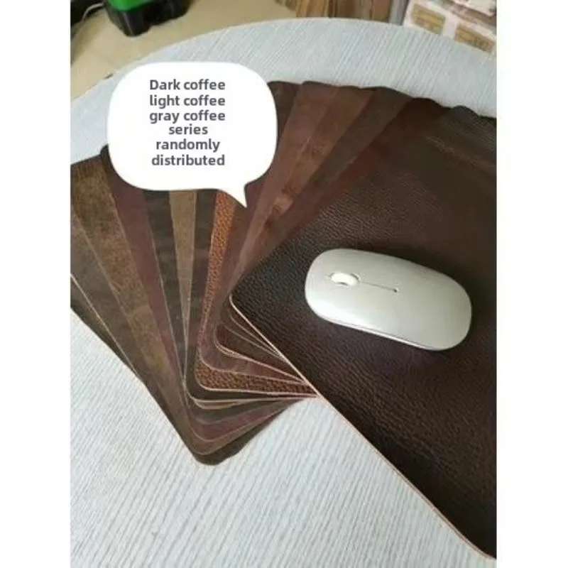 1PCS The First Cowhide Gaming Mouse Pad Crazy Horse Leather Desk Mouse Mat Genuine Leather Computer Mouse Pad Desk Accessories
