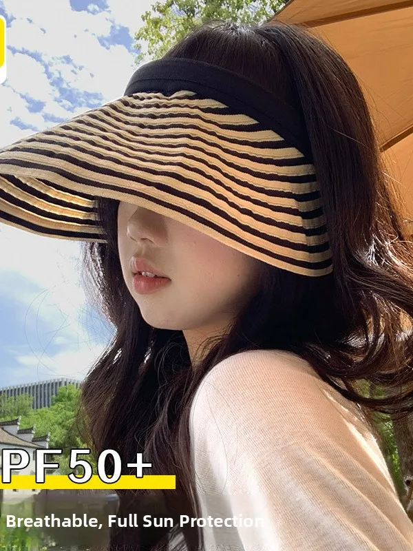 spring-summer-stripe-women's-outdoor-sun-protection-hat-large-brim-emp-top-hat-vaion-casual-cotton-cap-for-teens-and-adults