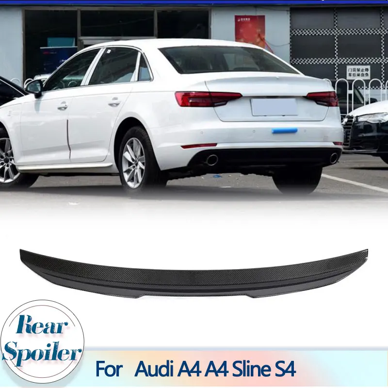 

Car Rear Trunk Spoiler Wings for Audi A4 A4 Sline S4 Sedan 2017-2023 Carbon Fiber Racing Rear Spoiler Boot Lid Wing Lip