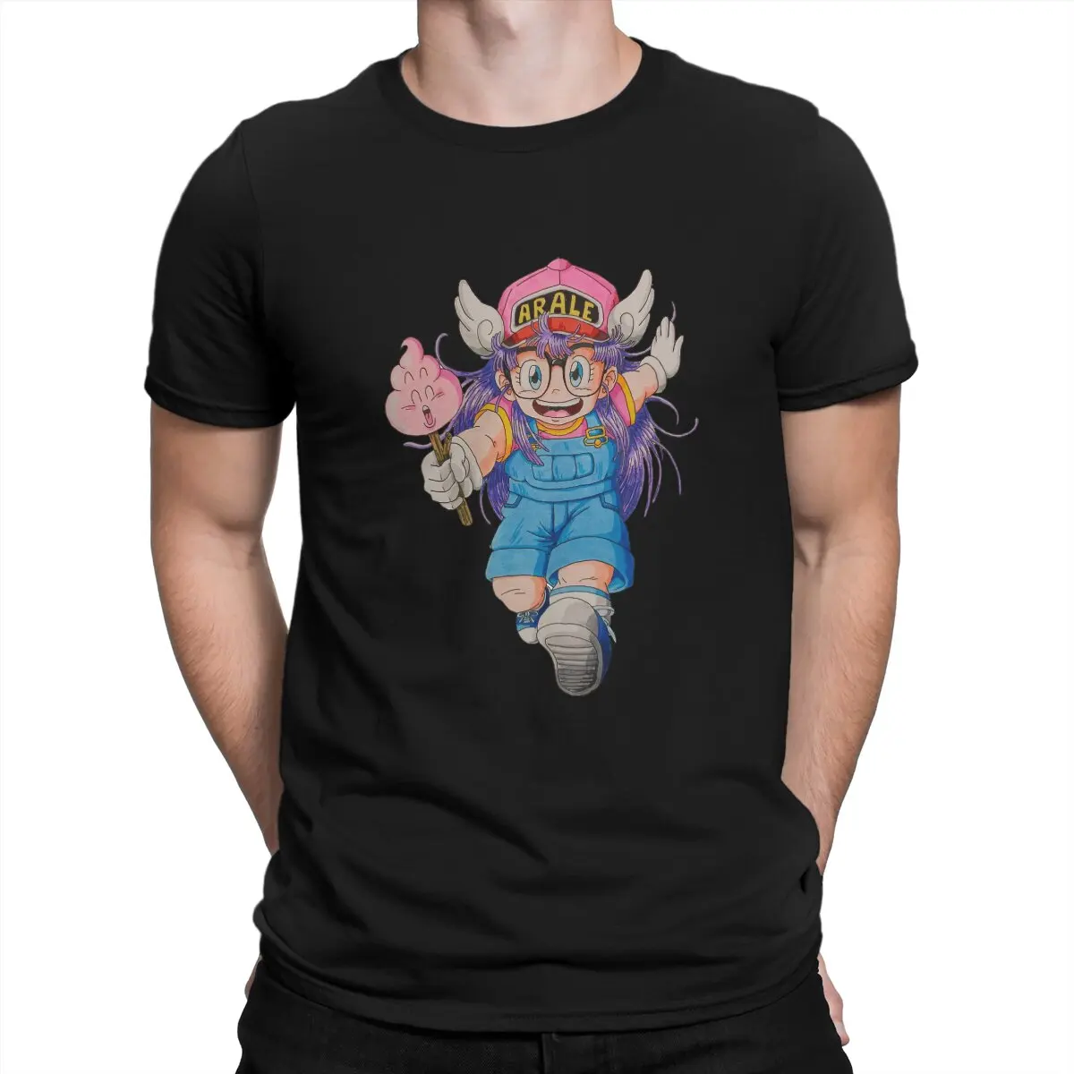 Dr Slump Arale Running Tshirt Graphic Men Tops Vintage Alternative Summer Polyester Clothes Harajuku T Shirt