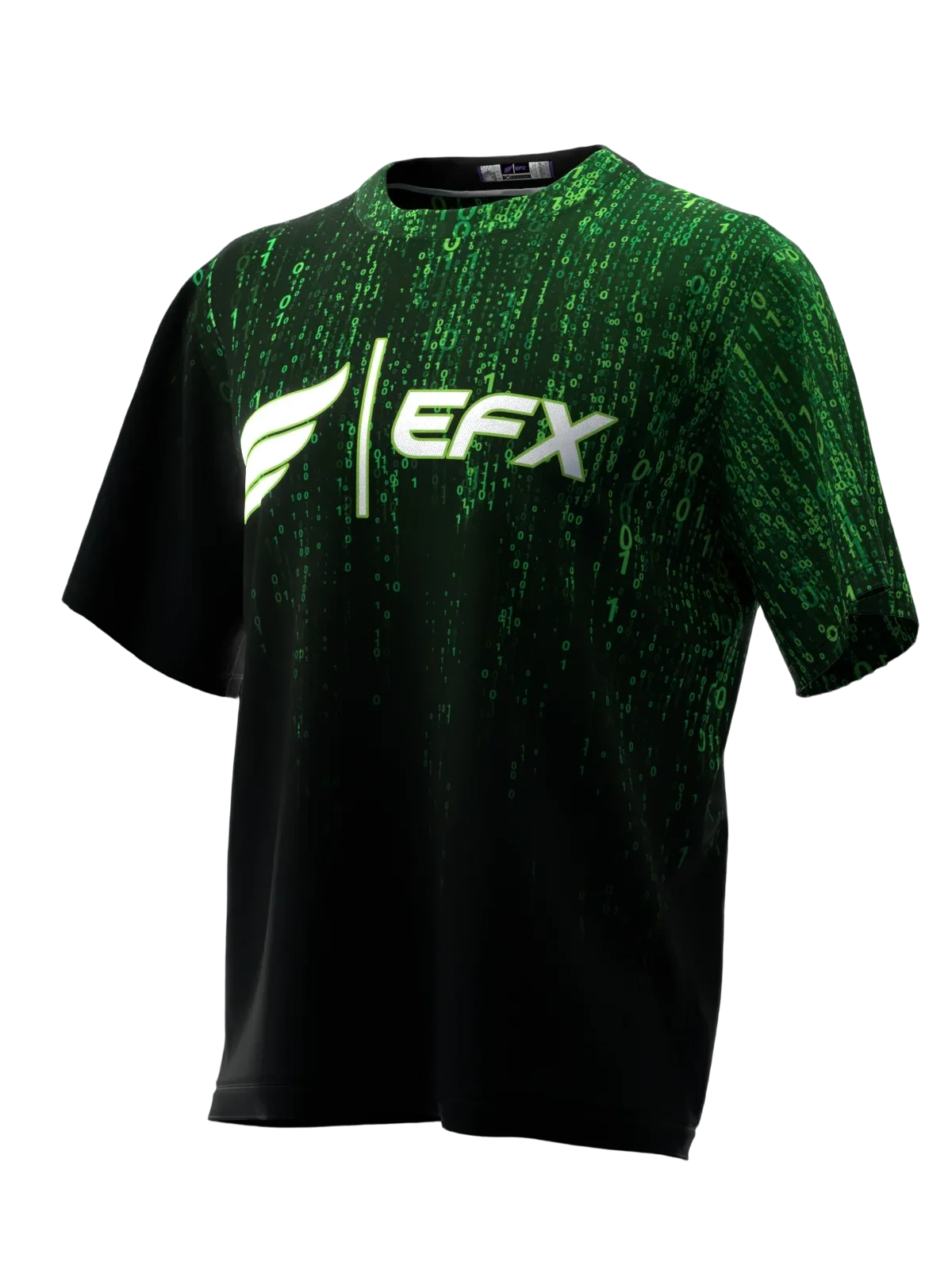 Matrix Green Particle Gradient Bowling Tee, Soft Flexible Sport Apparel for City Casual Wear & Hobby Enthusiast Meetups