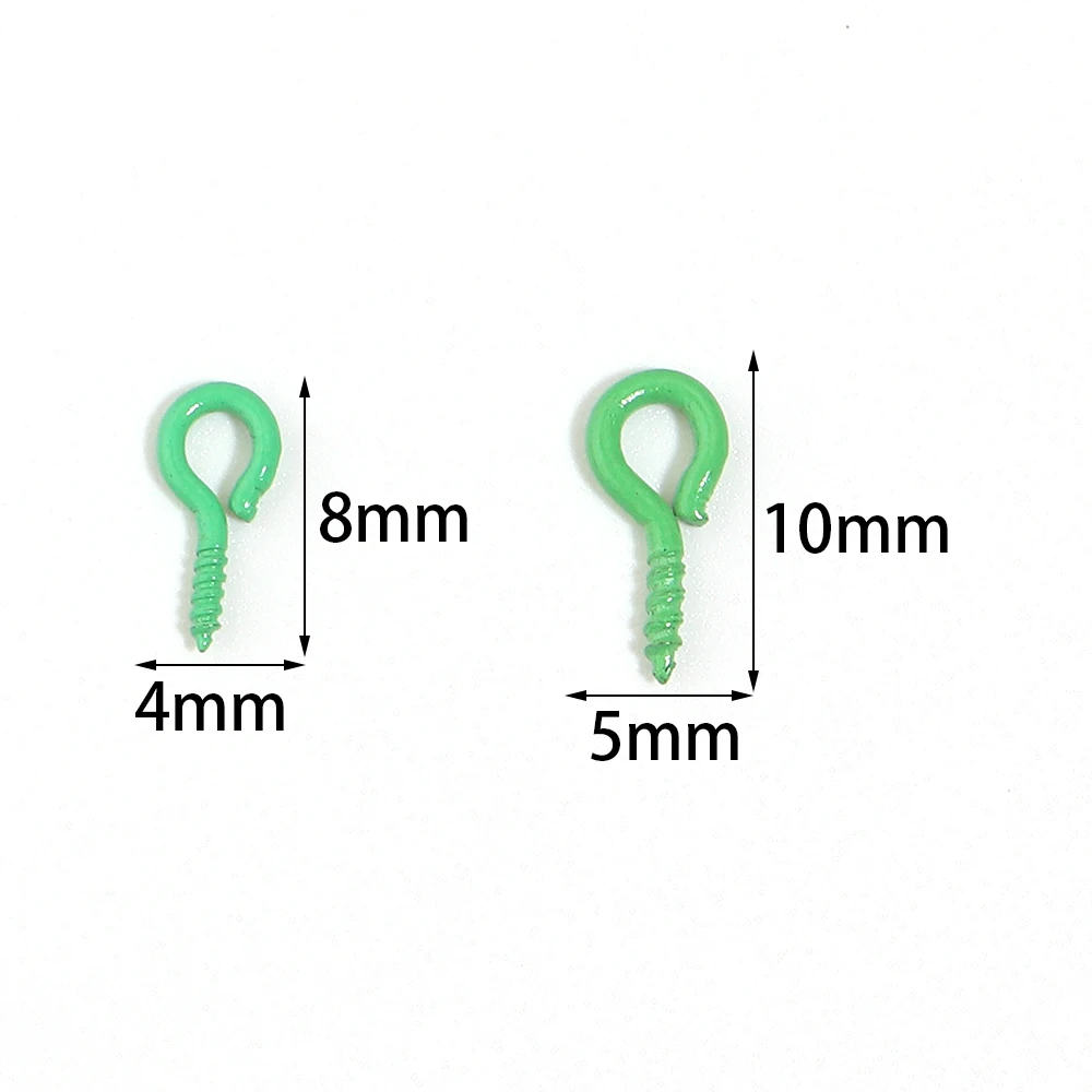 200pcs Multicolor Painted Metal Mini Screw Eye Pins Iron Eye Screws Eyepins Hooks DIY Pendant Charm Connector Bracelet Supplies view 6