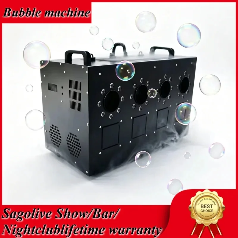 Full Color LED Smoke Bubble Machine Dual Hole 1500W 3000W Four Hole DMX Remote Control for Stage Wedding Bar Large Event Outdoor