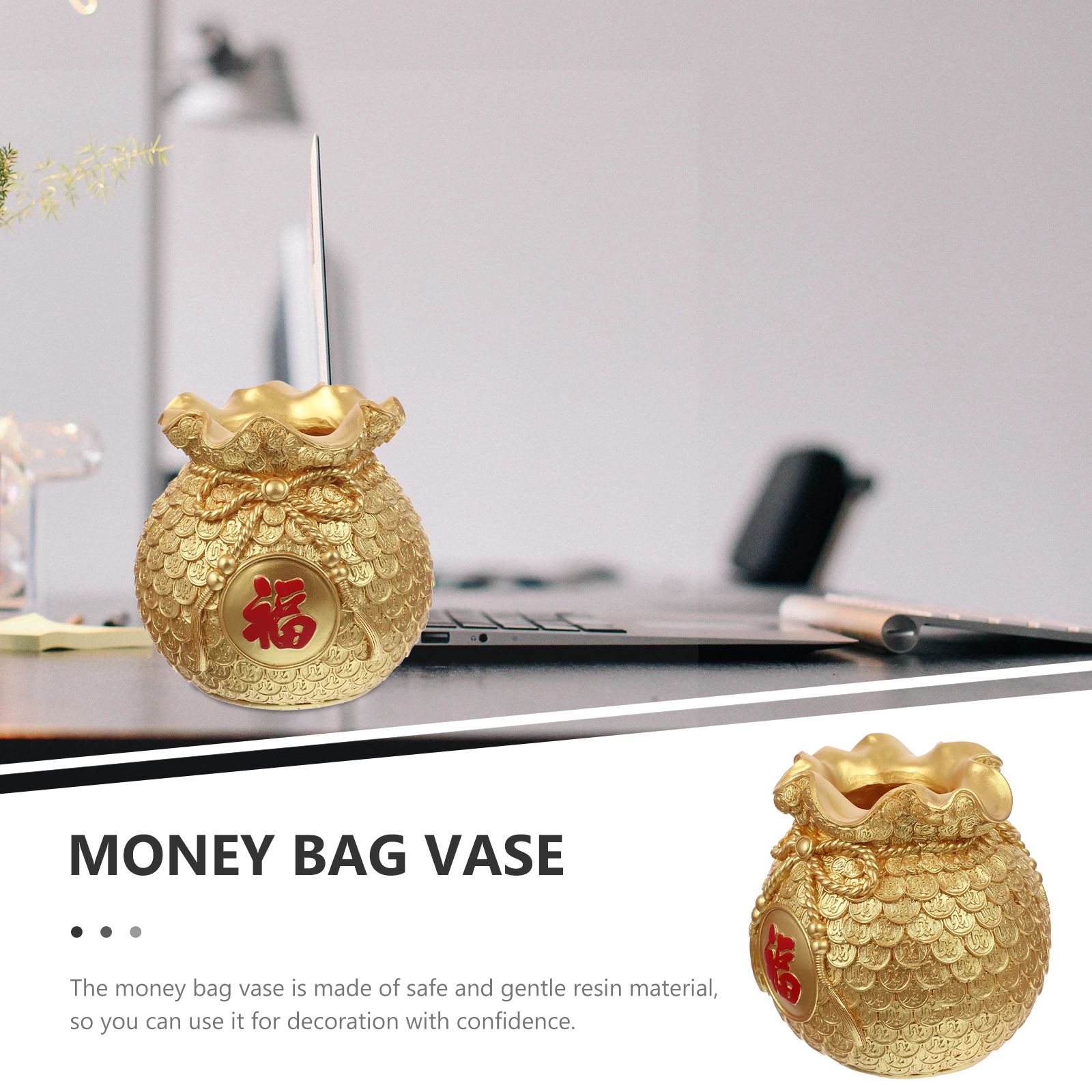 

Creative Resin Money Bag Decorative Flower Vase For Home Desktop Decor Ear Of Wheat Dried Flower Arrangement Farmhouse Style