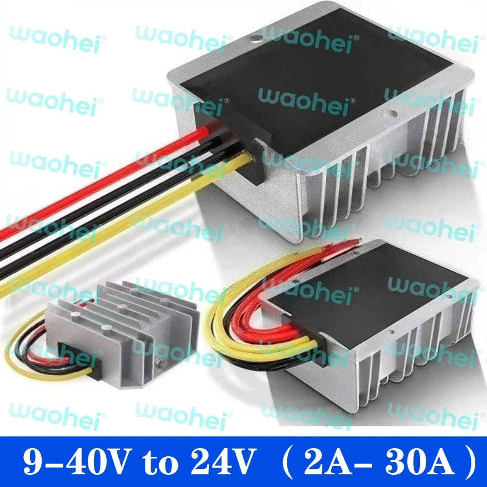 

9-40V to 24V 2A 6A 10A 15A 20A 25A 30A DC DC Converter Buck Boost Stabilizer Regulator Power Supply for Car RVs Reliable Quality